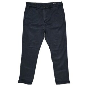 Faherty Coastline Khakis Pants Mens 38x30 Navy Blue 100% Cotton Chino Flat Front